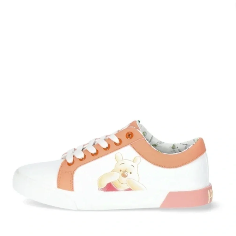 🆕 Disney Women's Winnie the Pooh and Eeyore Low-Top Court Sneakers Size 6